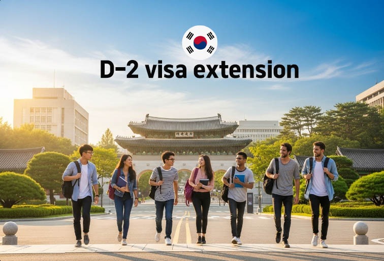 How to extend D-2 visa Korea