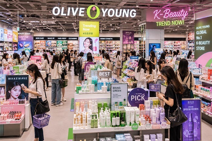 Olive Young skincare shopping