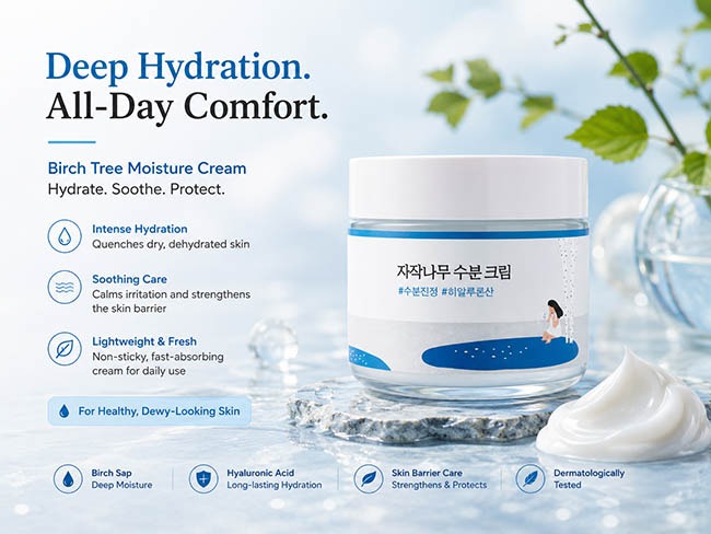 Best Korean Beauty Products for Indian Skin 4 Round Lab Birch Juice Moisturizing Cream