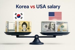 real salary difference korea vs united states